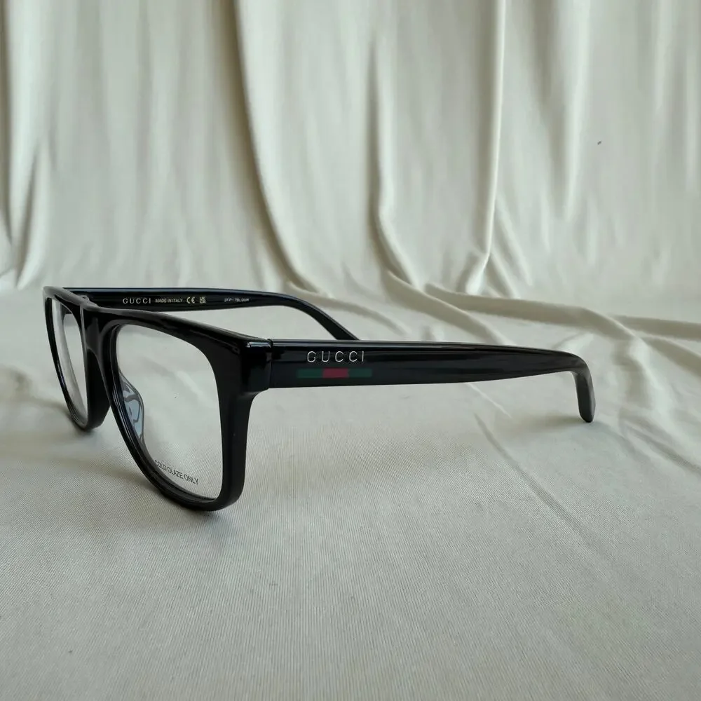 Gucci GG1117ON Optical Frames - Black Rectangular, Made in Italy